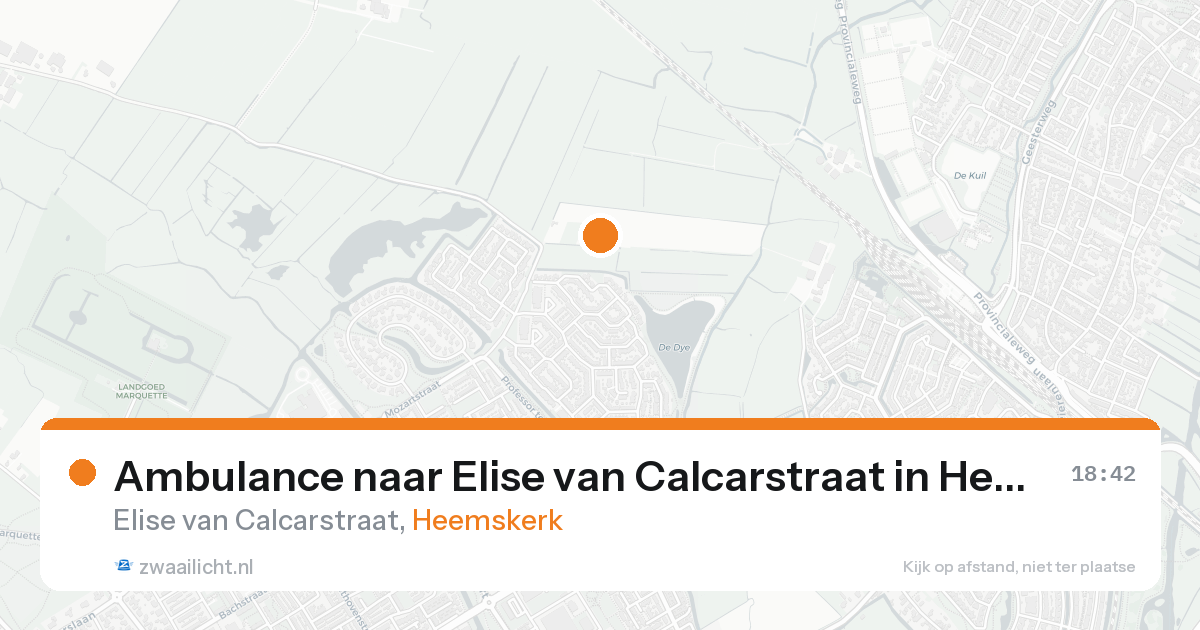 Ambulance naar Elise van Calcarstraat in Heemskerk — 15 aug 2026