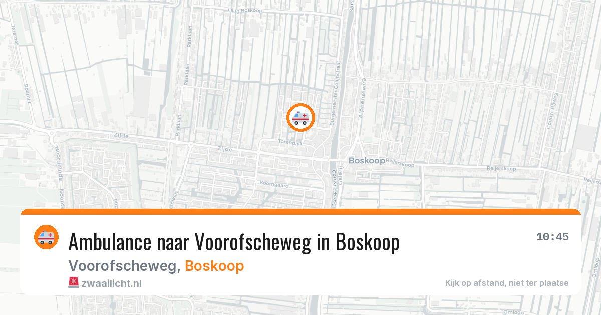 Ambulance naar Voorofscheweg in Boskoop — 26 mei 2026