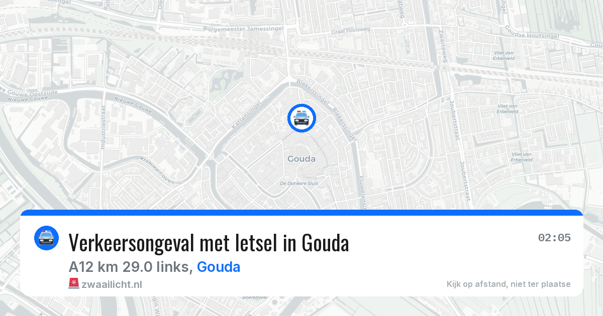 Verkeersongeval met letsel in Gouda — 13 apr 2026