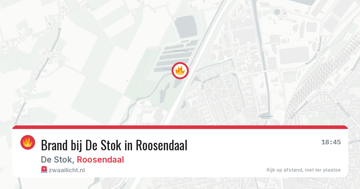Brand bij De Stok in Roosendaal — 6 jul 2026