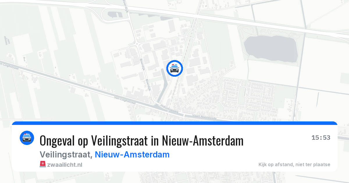 Ongeval op Veilingstraat in Nieuw-Amsterdam — 25 jun 2026