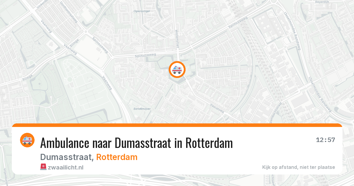 Ambulance naar Dumasstraat in Rotterdam — 12 aug 2026