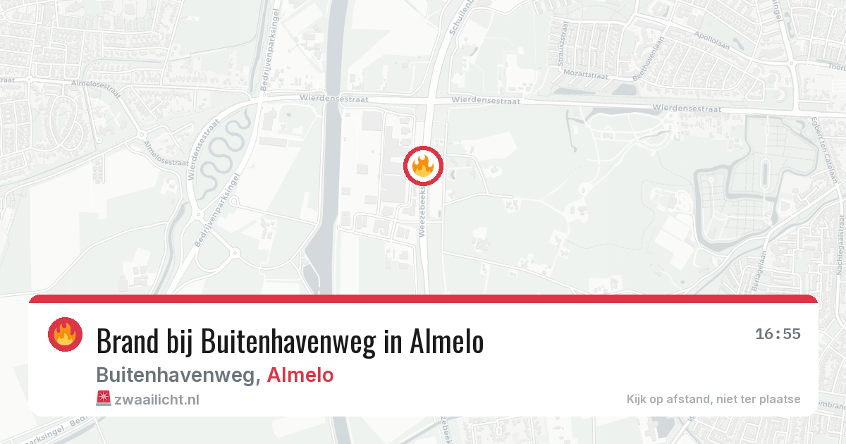 Brand bij Buitenhavenweg in Almelo — 28 jul 2026
