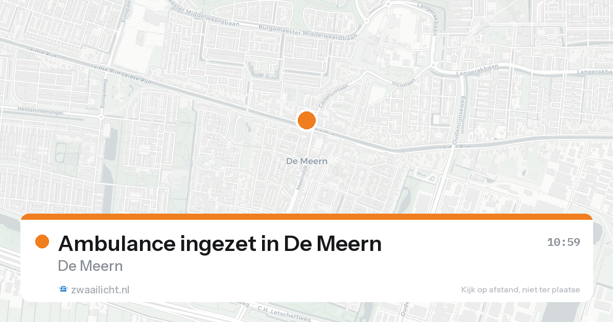Ambulance ingezet in De Meern — 7 feb 2026