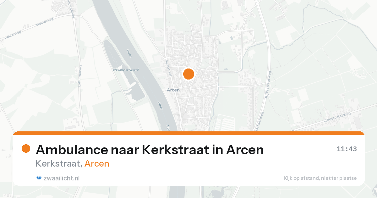 Ambulance naar Kerkstraat in Arcen — 18 aug 2026