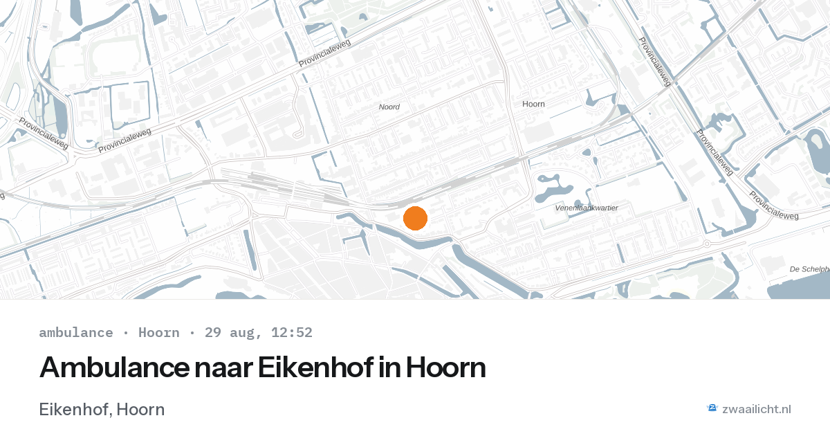 Ambulance naar Eikenhof in Hoorn — 29 aug 2026