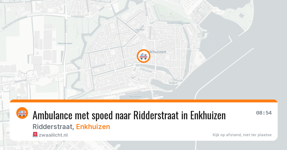 Ambulance met spoed naar Ridderstraat in Enkhuizen — 30 jan 2026