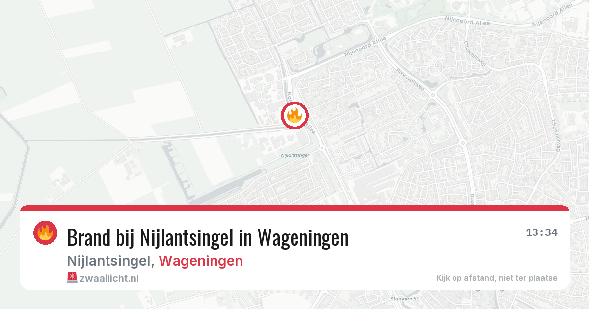 Brand bij Nijlantsingel in Wageningen — 28 jul 2026
