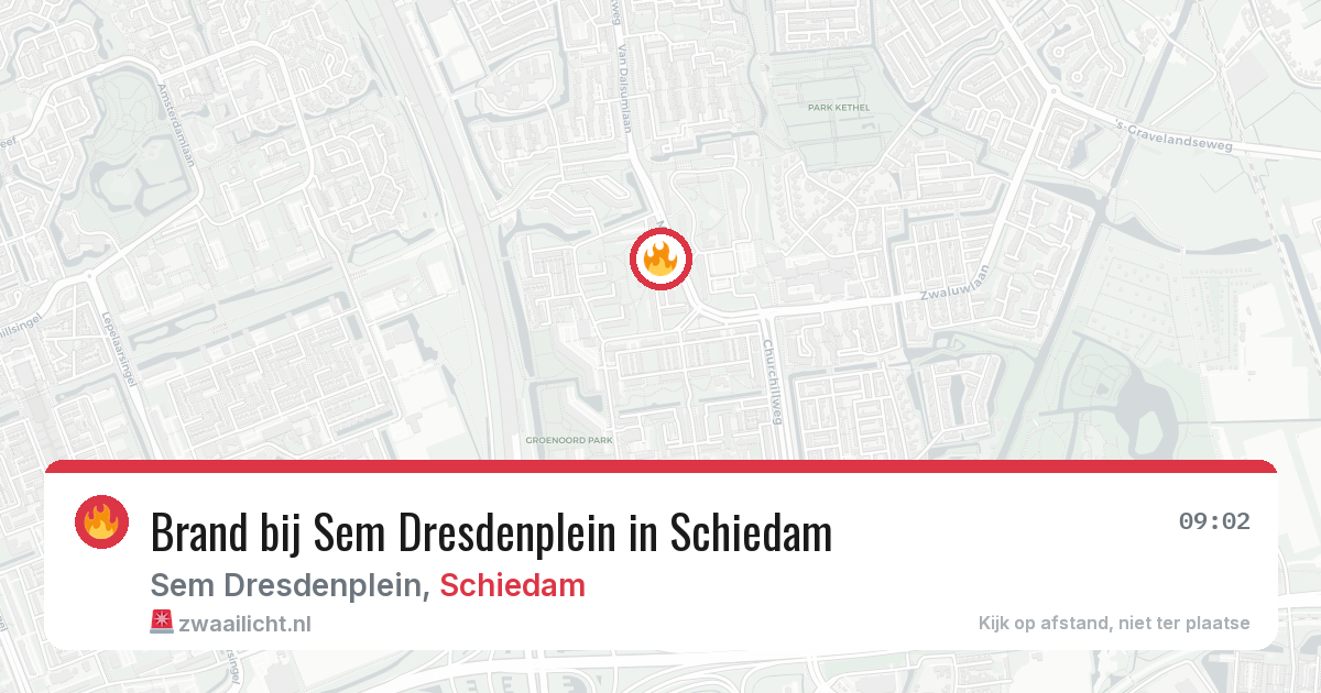 Brand bij Sem Dresdenplein in Schiedam — 3 jun 2026