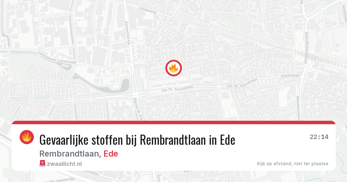 Gevaarlijke stoffen bij Rembrandtlaan in Ede — 13 mei 2026