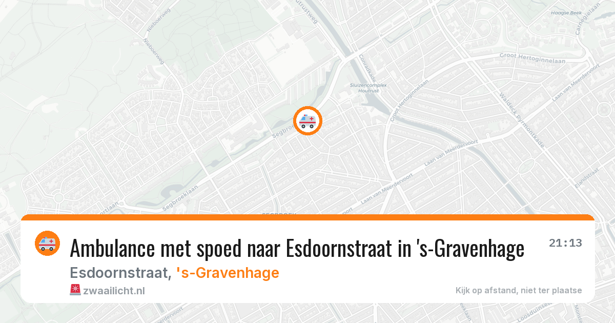 Ambulance met spoed naar Esdoornstraat in 's-Gravenhage — 22 jun 2026