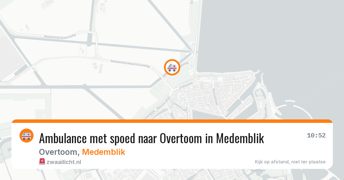 Ambulance met spoed naar Overtoom in Medemblik — 1 aug 2026