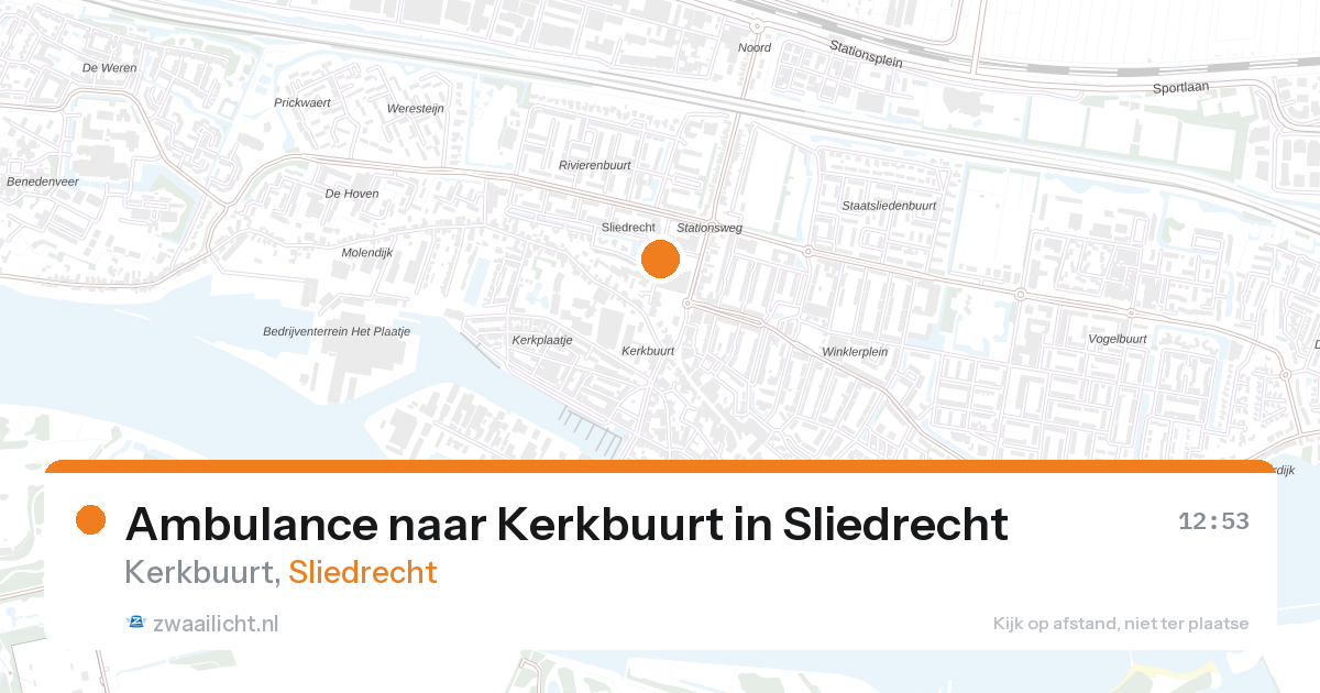 Ambulance naar Kerkbuurt in Sliedrecht — 13 apr 2026