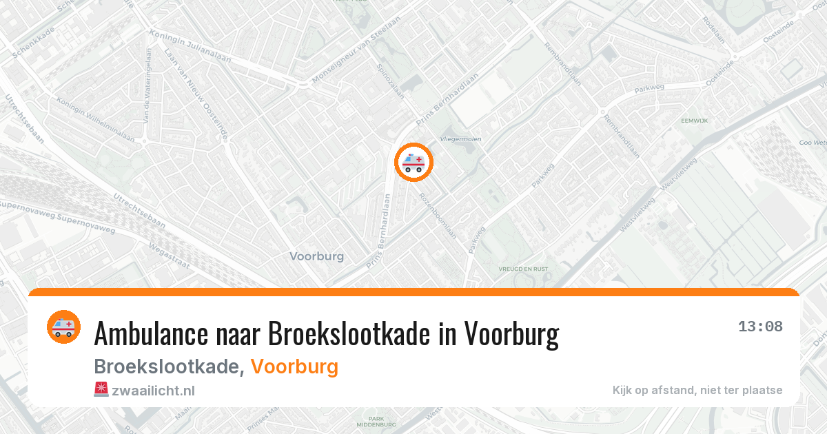 Ambulance naar Broekslootkade in Voorburg — 17 jun 2026