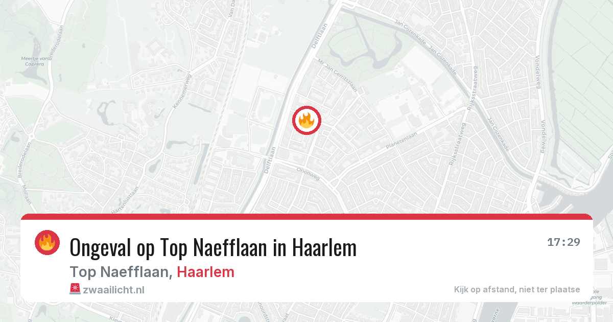 Ongeval op Top Naefflaan in Haarlem — 17 jun 2026