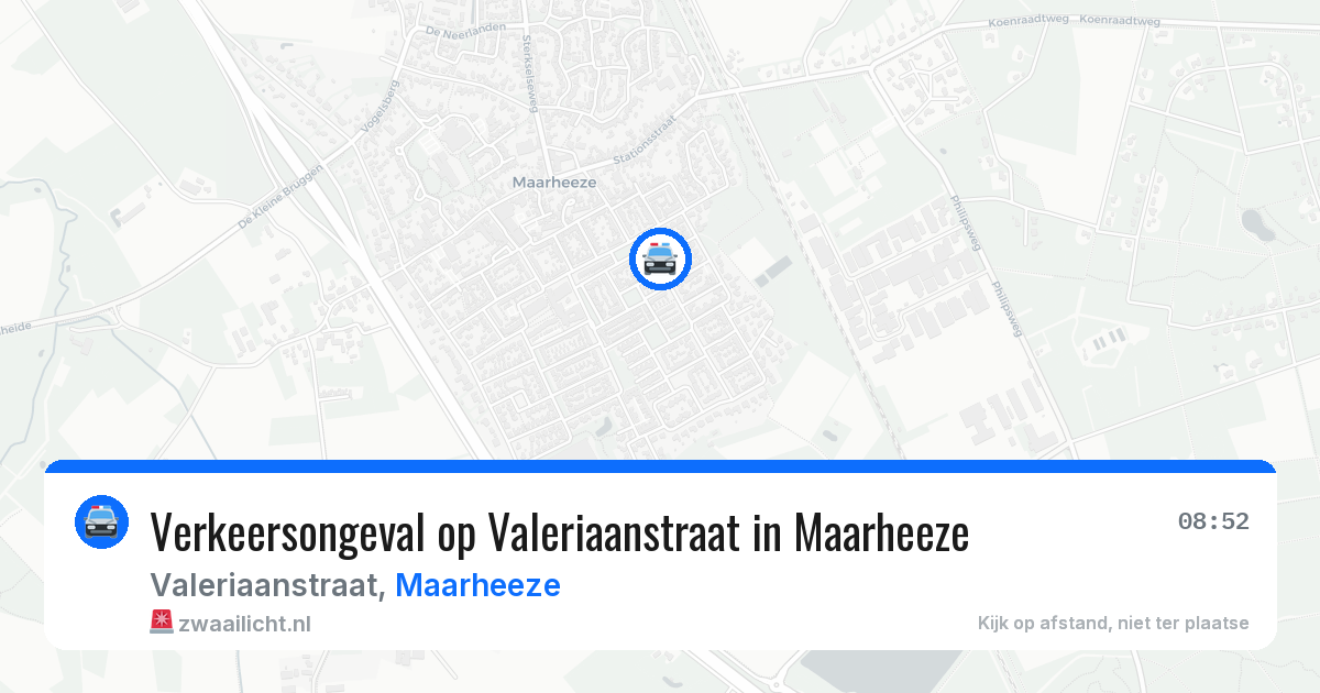 Verkeersongeval op Valeriaanstraat in Maarheeze — 1 jul 2026