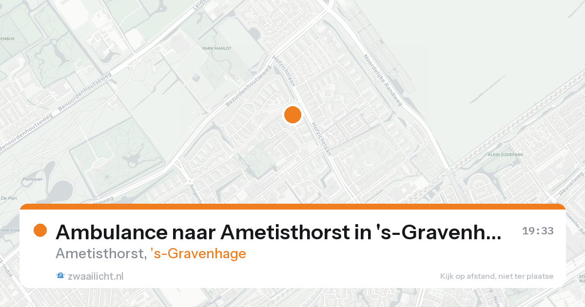 Ambulance naar Ametisthorst in 's-Gravenhage — 20 aug 2026