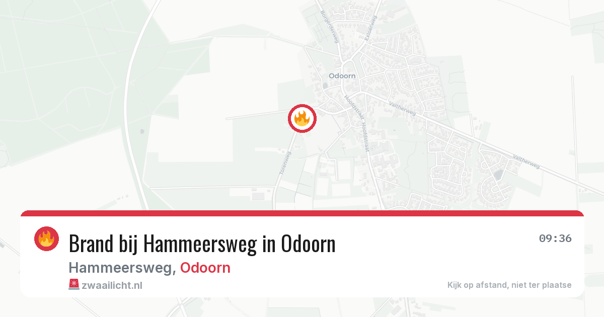 Brand bij Hammeersweg in Odoorn — 20 jun 2026