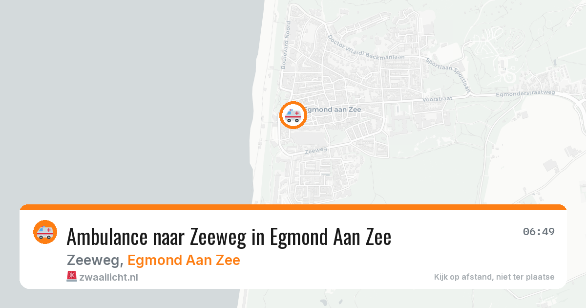Ambulance naar Zeeweg in Egmond Aan Zee — 9 apr 2026