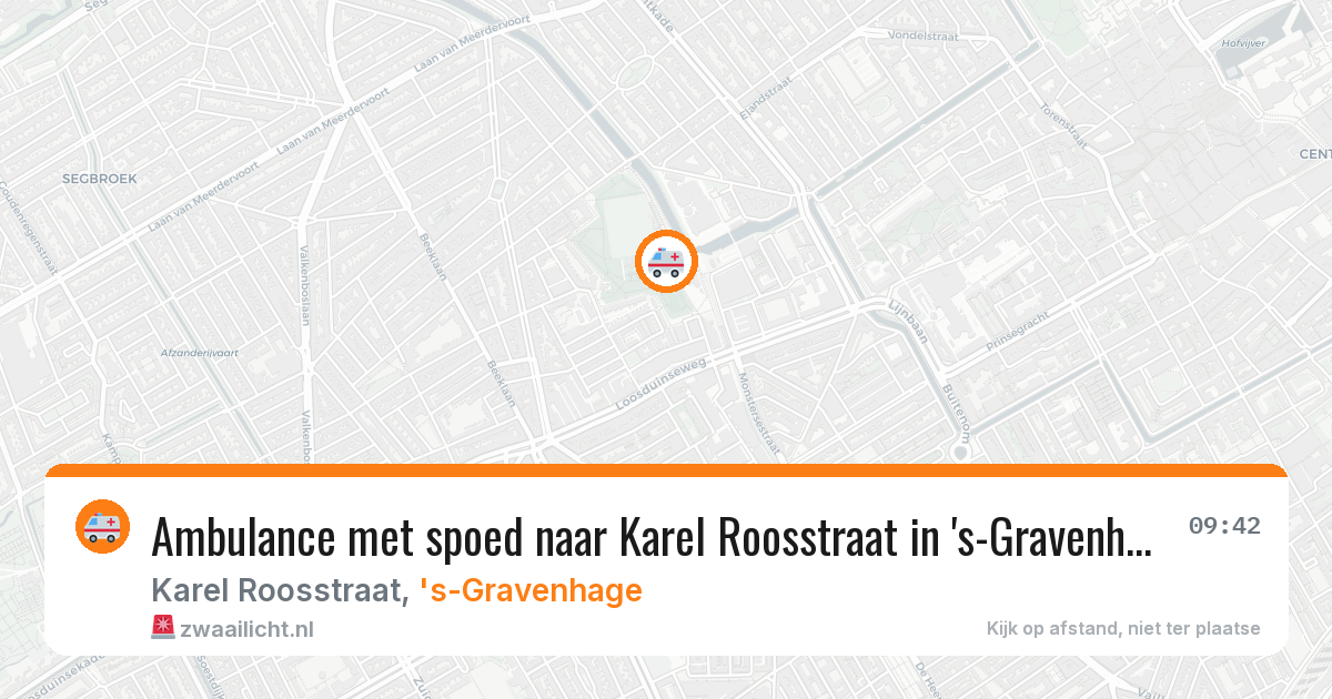 Ambulance met spoed naar Karel Roosstraat in 's-Gravenhage — 13 mei 2026