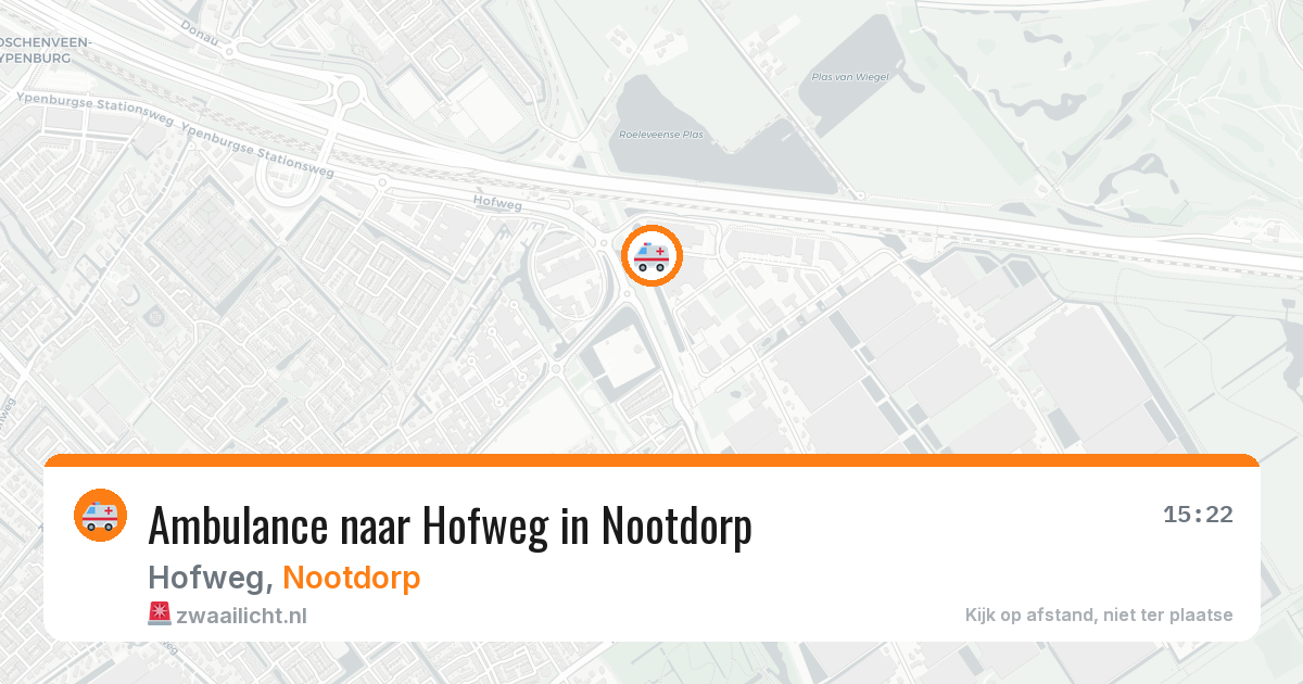Ambulance naar Hofweg in Nootdorp — 10 aug 2026