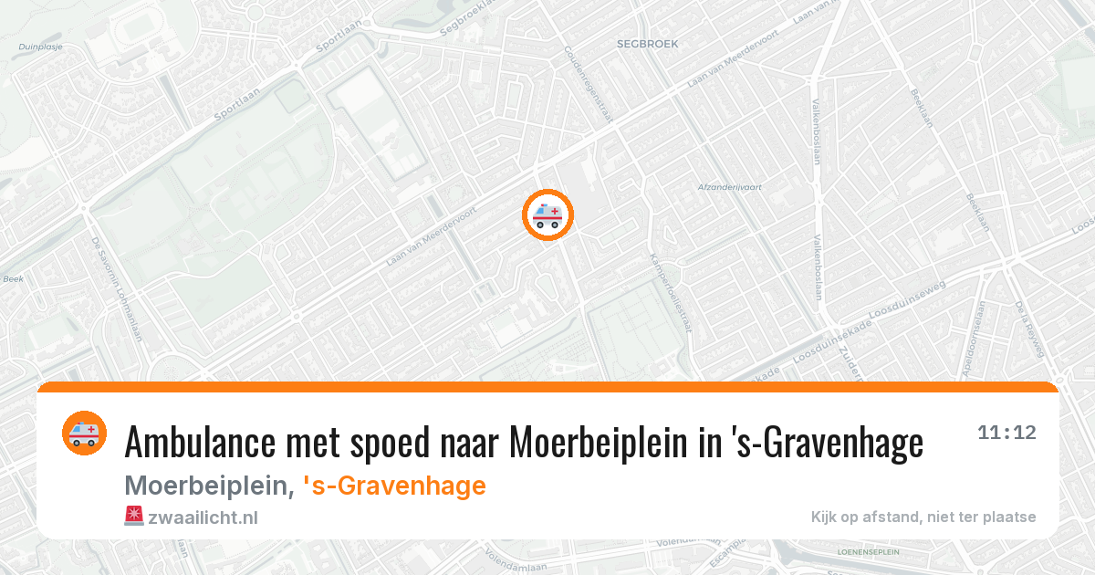 Ambulance met spoed naar Moerbeiplein in 's-Gravenhage — 8 apr 2026