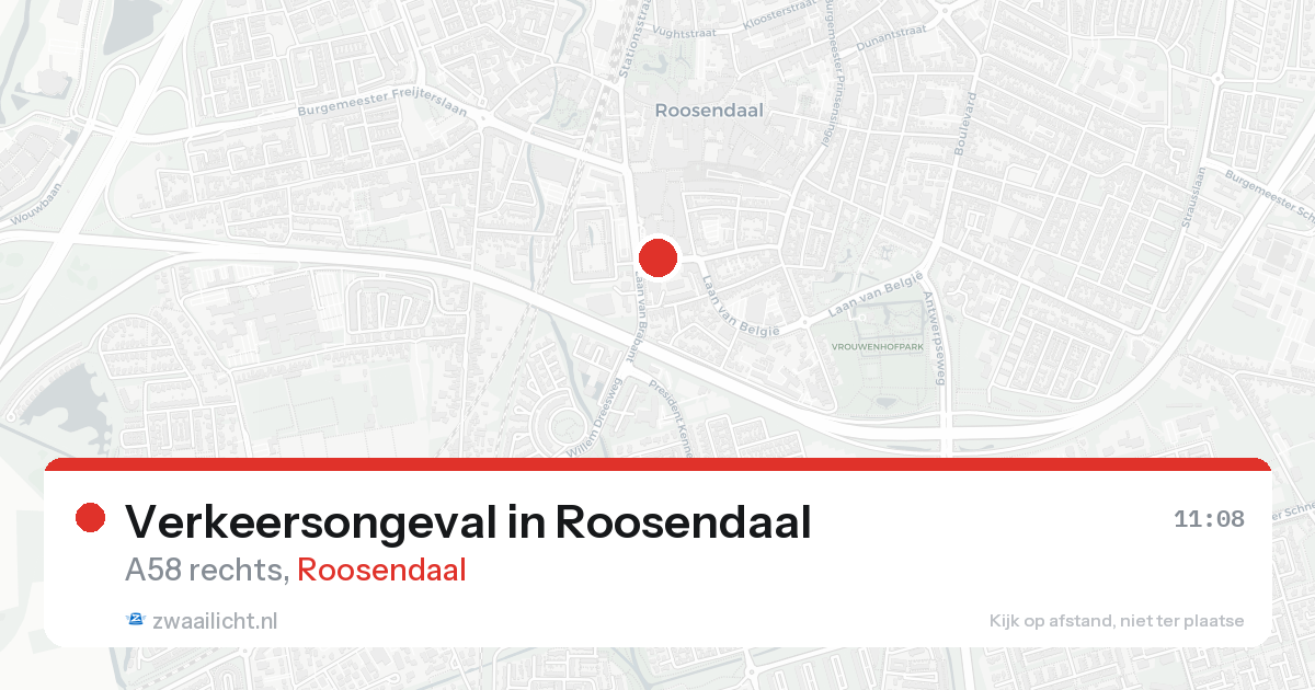 Verkeersongeval in Roosendaal — 24 aug 2026
