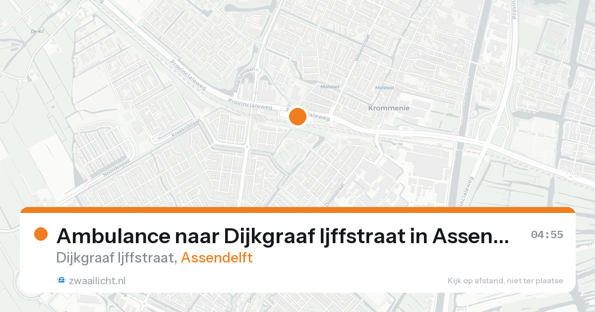 Ambulance naar Dijkgraaf Ijffstraat in Assendelft — 26 aug 2026