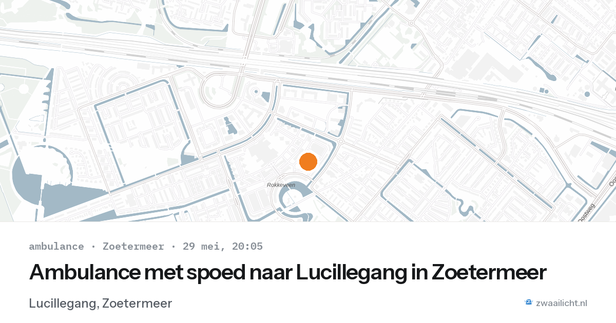 Ambulance met spoed naar Lucillegang in Zoetermeer — 29 mei 2026