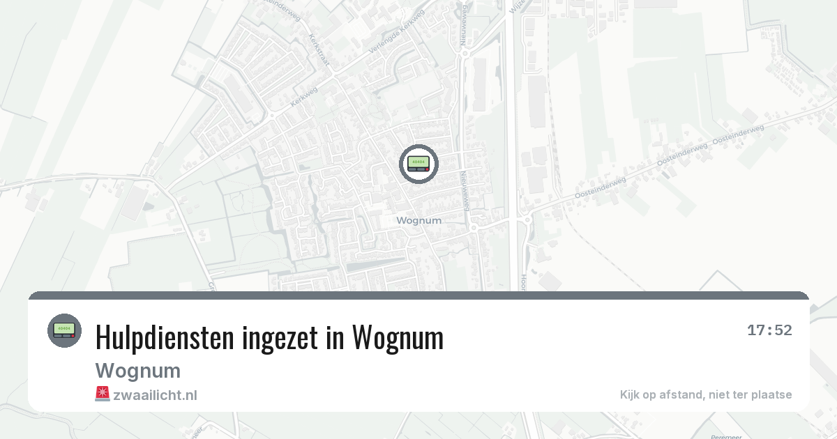 Hulpdiensten ingezet in Wognum — 8 feb 2026 | 🚨 Zwaailicht.nl