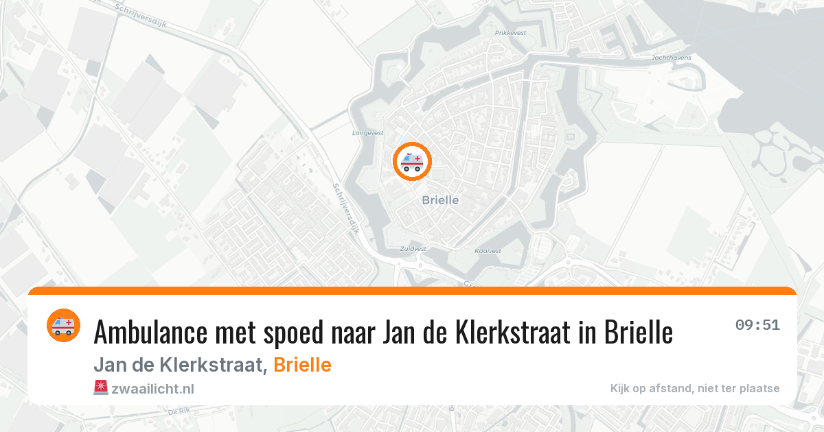 Ambulance met spoed naar Jan de Klerkstraat in Brielle — 19 mei 2026