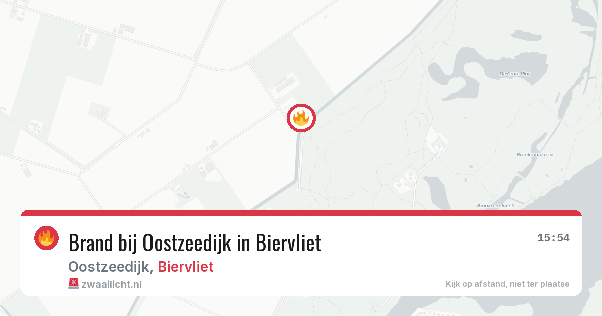 Brand bij Oostzeedijk in Biervliet — 2 mei 2026