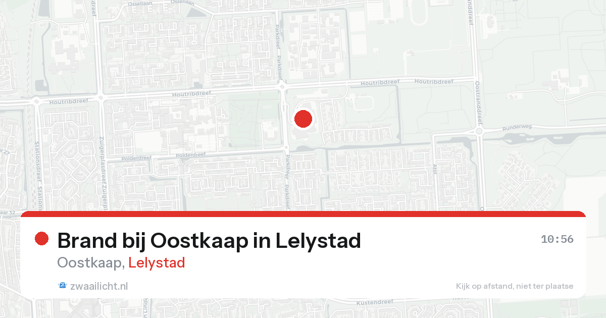 Brand bij Oostkaap in Lelystad — 21 aug 2026