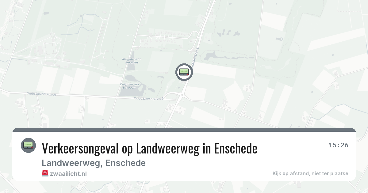 Verkeersongeval op Landweerweg in Enschede — 9 jun 2026