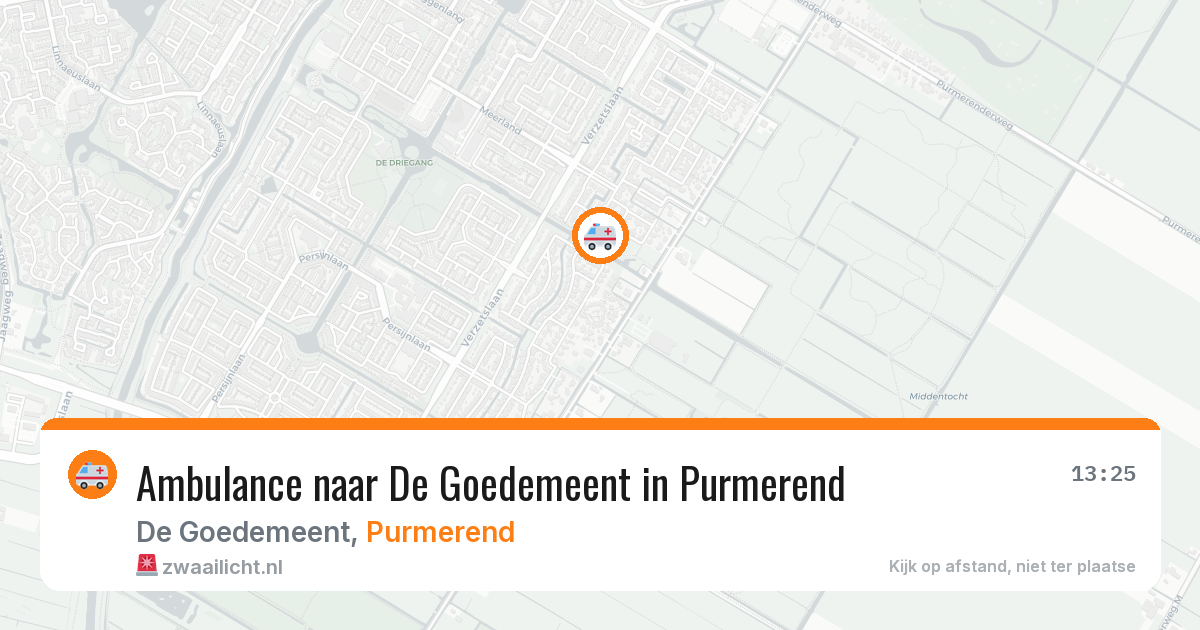 Ambulance naar De Goedemeent in Purmerend — 12 aug 2026