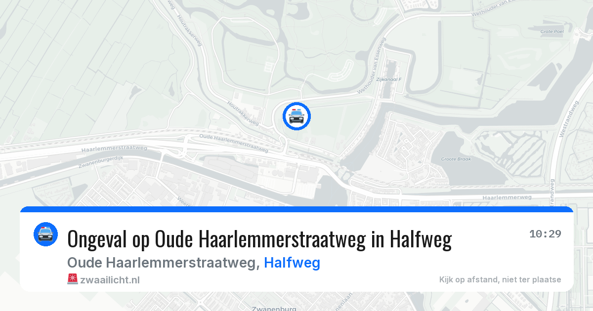 Ongeval op Oude Haarlemmerstraatweg in Halfweg — 29 jun 2026