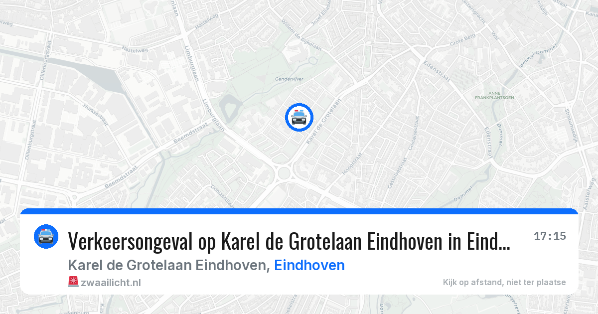 Verkeersongeval op Karel de Grotelaan Eindhoven in Eindhoven — 4 apr 2026