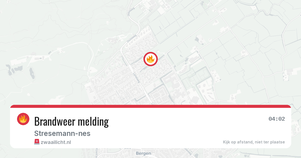 Brandweer melding — 7 mei 2026