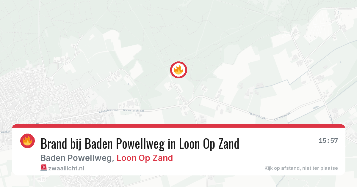 Brand bij Baden Powellweg in Loon Op Zand — 21 jul 2026