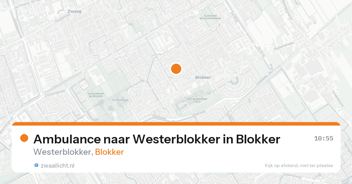 Ambulance naar Westerblokker in Blokker — 14 aug 2026