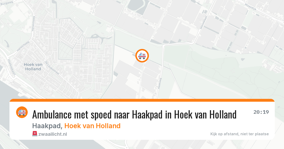 Ambulance met spoed naar Haakpad in Hoek van Holland — 25 apr 2026