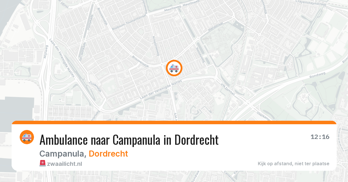 Ambulance naar Campanula in Dordrecht — 22 mei 2026