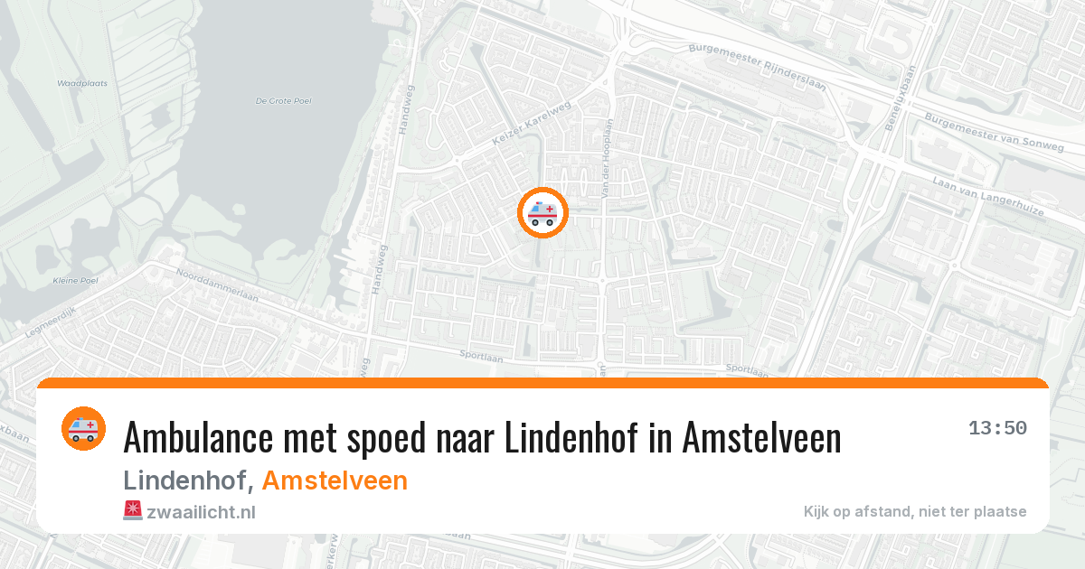 Ambulance met spoed naar Lindenhof in Amstelveen — 21 jul 2026