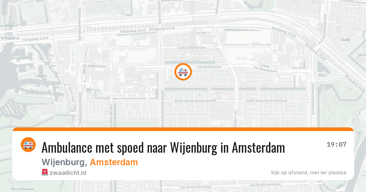 Ambulance met spoed naar Wijenburg in Amsterdam — 13 apr 2026
