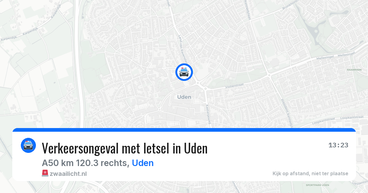 Verkeersongeval met letsel in Uden — 3 apr 2026