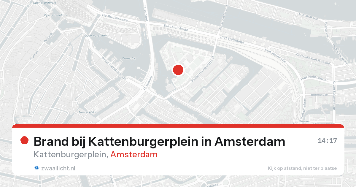 Brand bij Kattenburgerplein in Amsterdam — 16 aug 2026