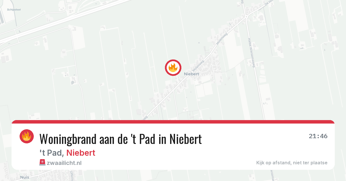 Woningbrand aan de 't Pad in Niebert — 31 mei 2026