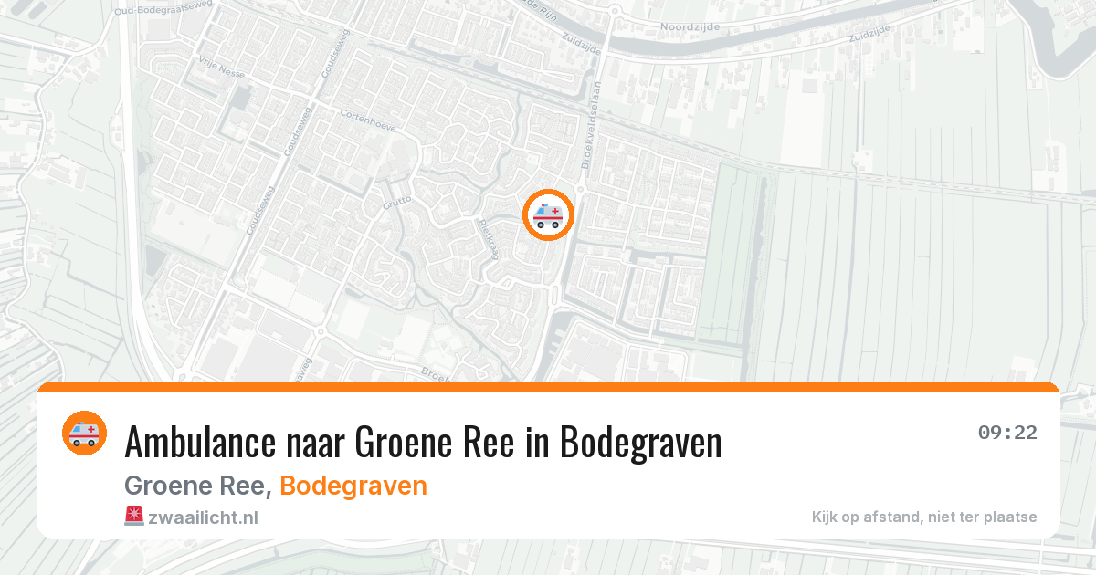 Ambulance naar Groene Ree in Bodegraven — 10 jun 2026
