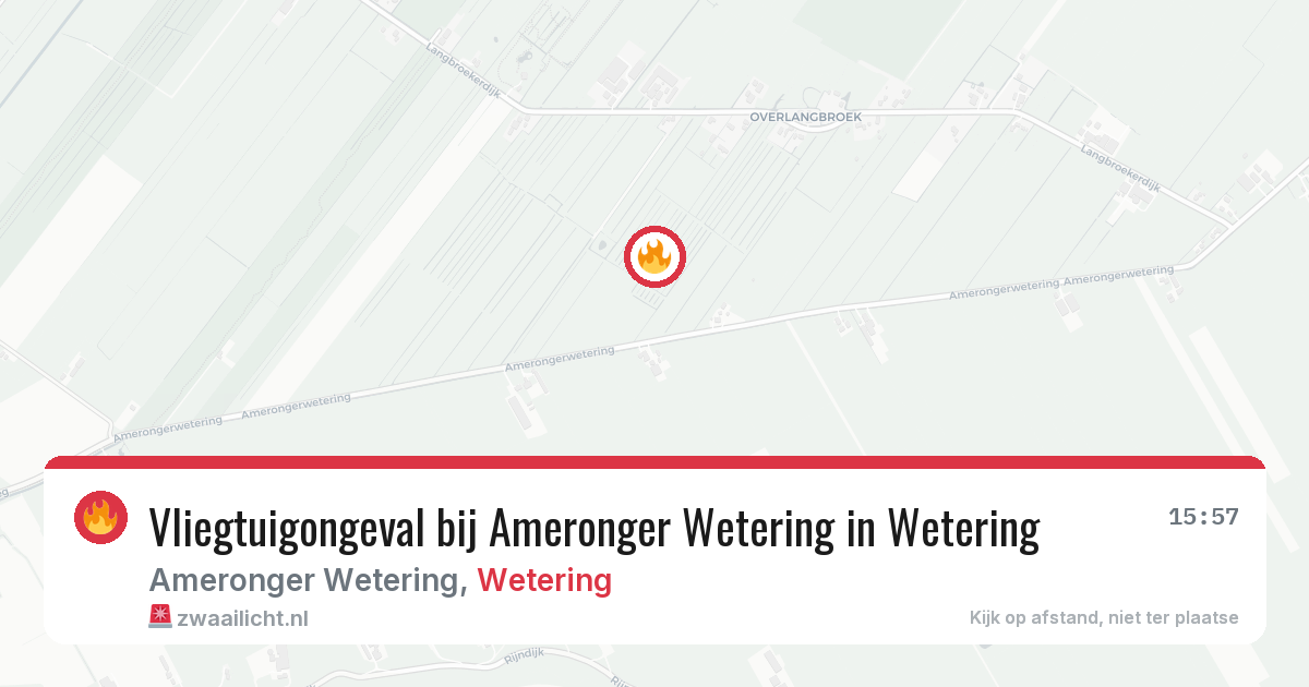 Vliegtuigongeval bij Ameronger Wetering in Wetering — 28 mei 2026