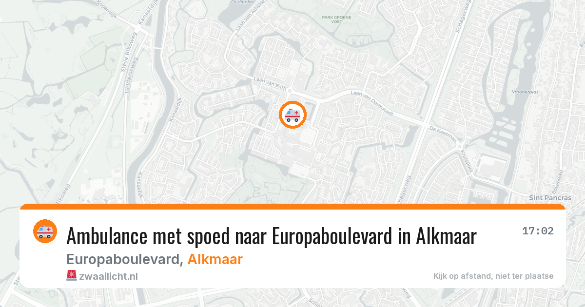Ambulance met spoed naar Europaboulevard in Alkmaar — 3 apr 2026